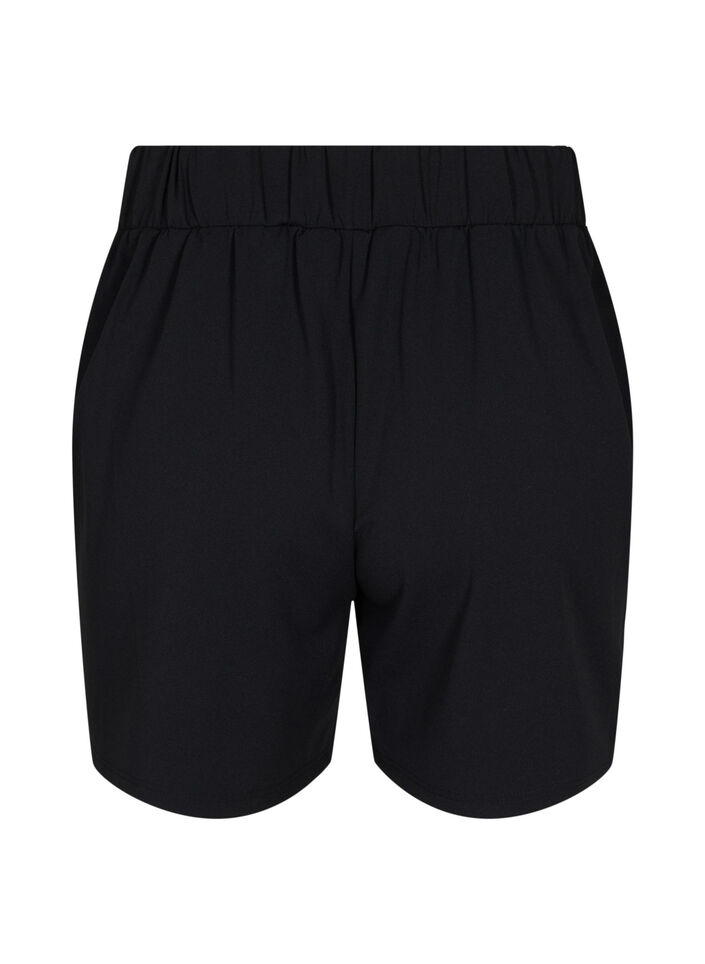 Shorts med lommer og l&oslash;s passform, Svart, Packshot image number 1