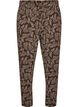 Bomulls pyjamasbukser med trykk, Brun, Packshot image number 0