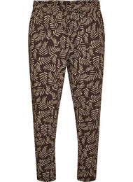 Bomulls pyjamasbukser med trykk, Brun