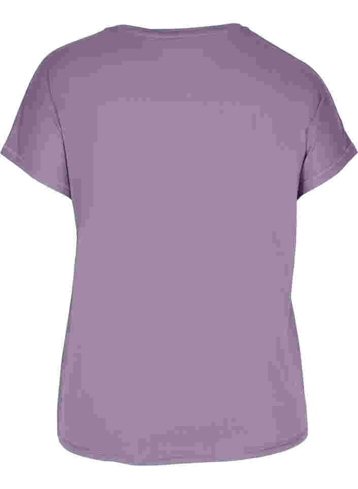 Ensfarget t-skjorte til trening, Purple Sage, Packshot image number 1