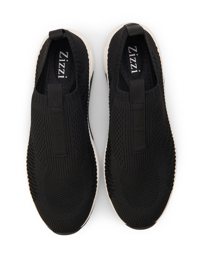 Slip-on-sneaker med bred passform, Black, Packshot