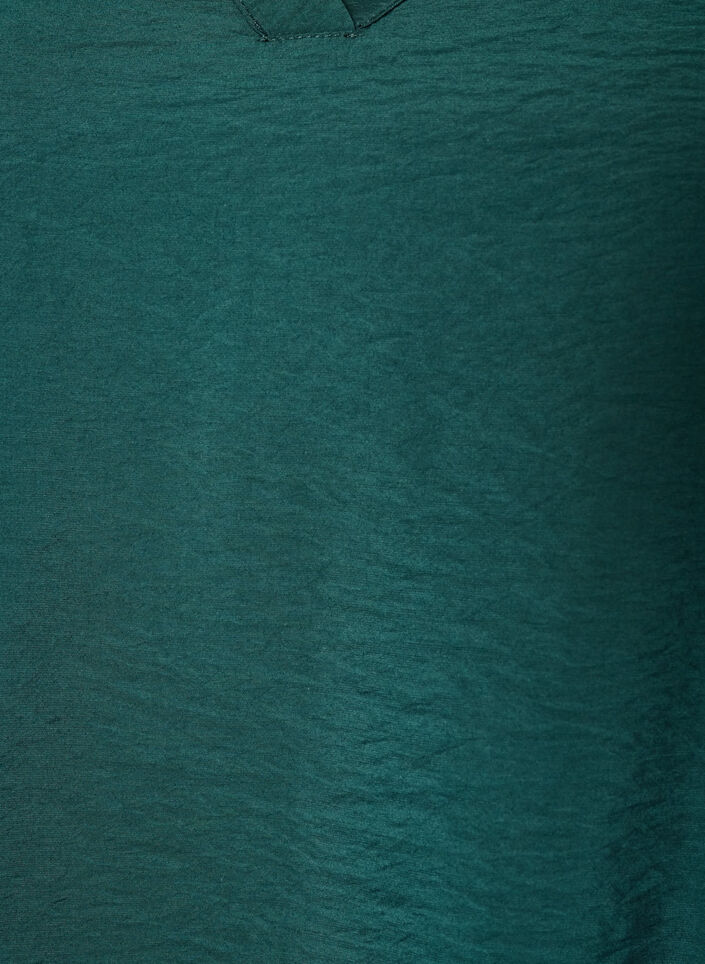 Bluse med ballongeffekt og chiffon-detaljer, Gr&oslash;nn, Packshot image number 2