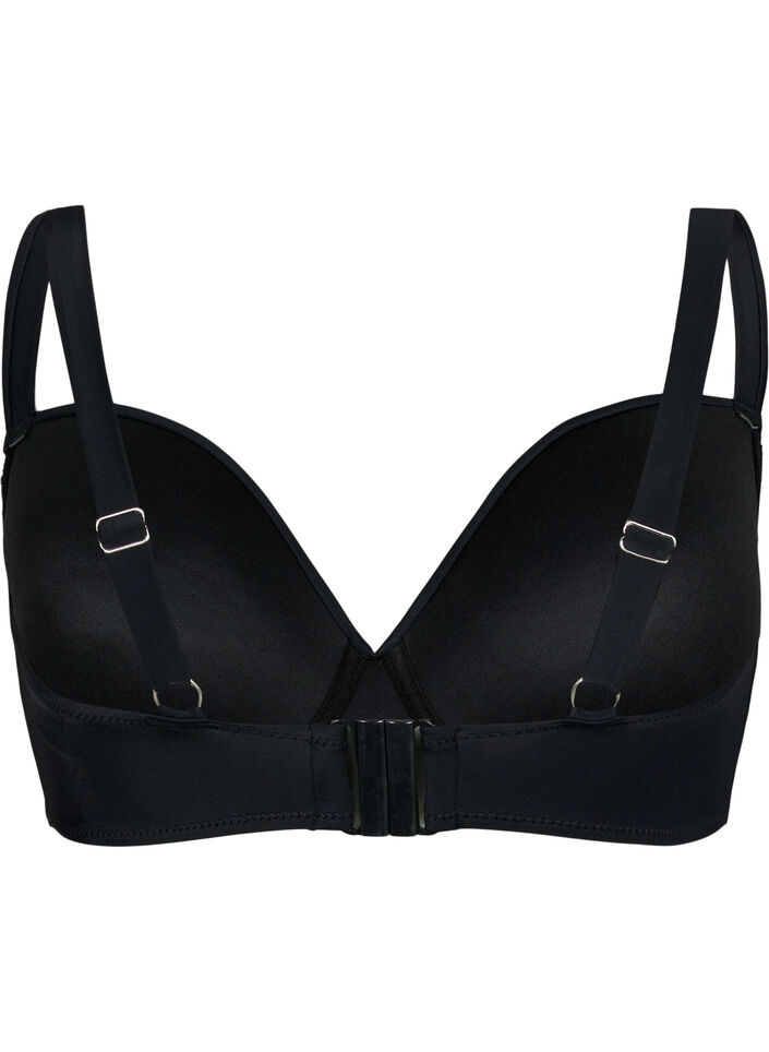 Bikinioverdel med vatterte skåler, Black, Packshot image number 1
