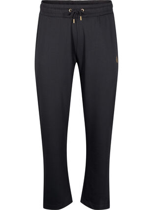 Zizzi Joggebukse med lommer og høy midje, Svart, Packshot image number 0