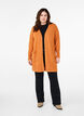 Ribbestrikket cardigan med lommer, Orange, Model image number 1