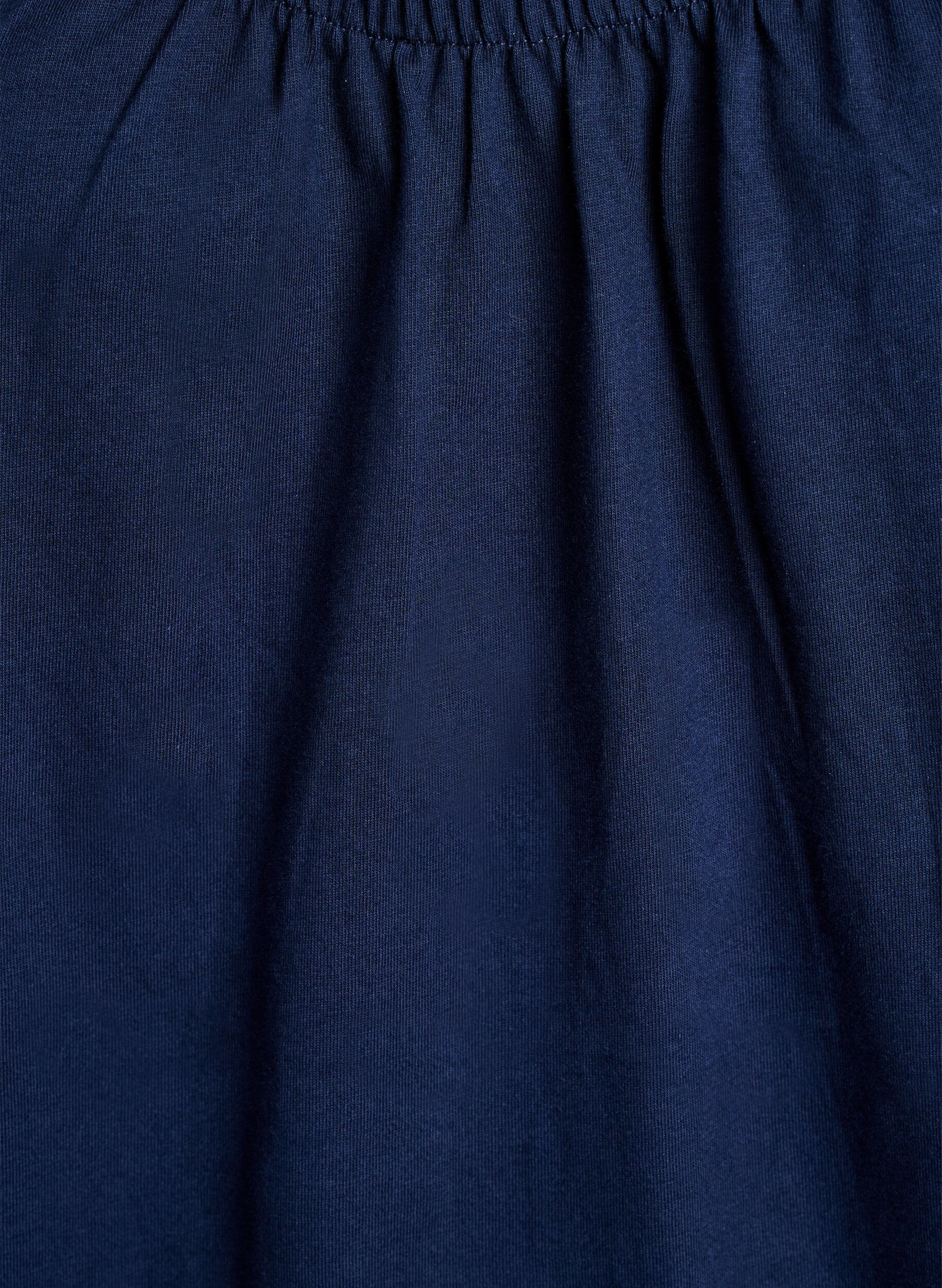 ZizziMidi strap dress in organic cotton, Bl&aring;, Packshot image number 2