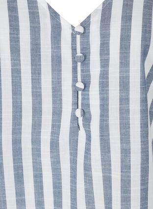 Stripete topp i bomull, Blue Y/D, Packshot image number 2