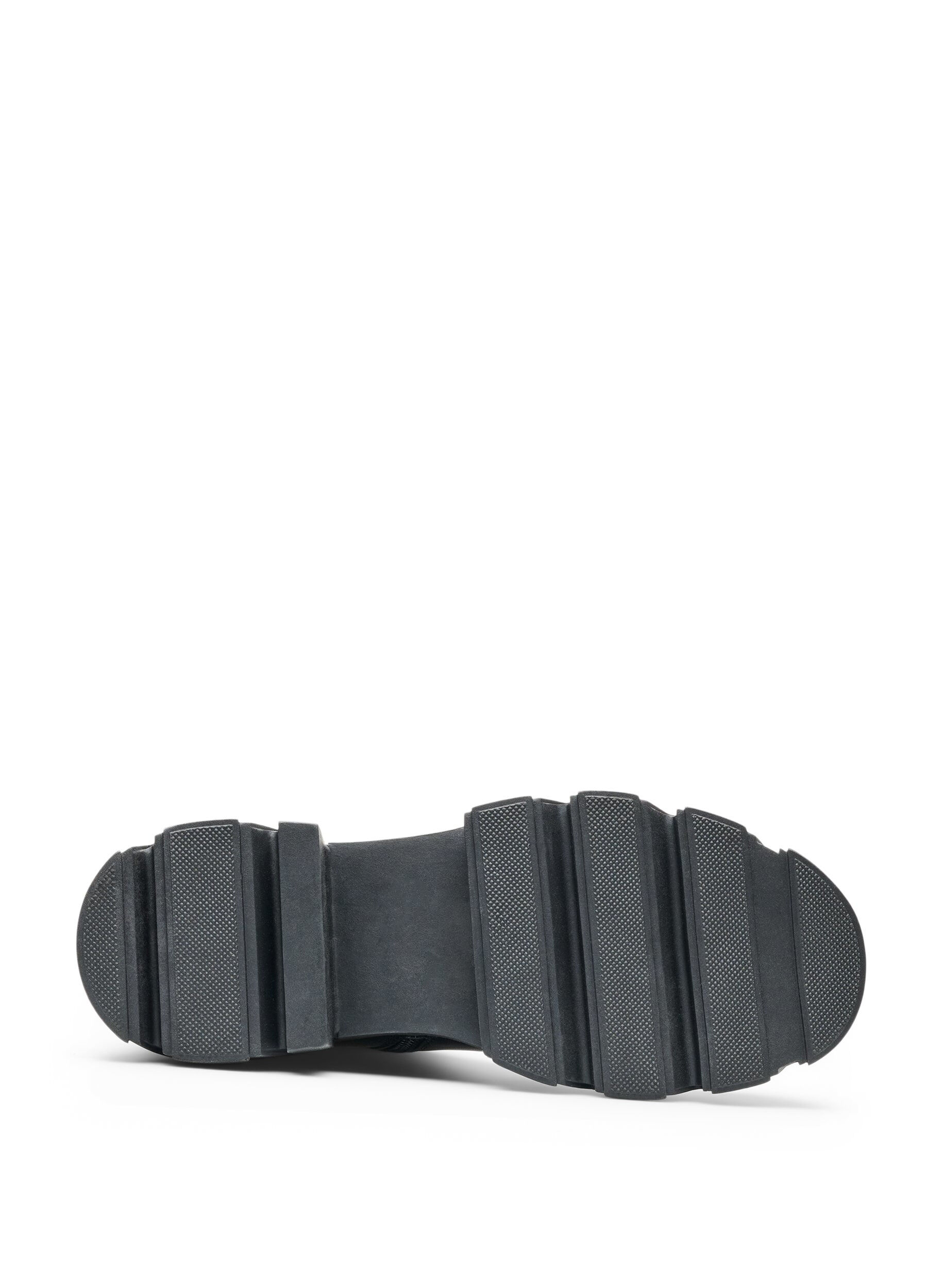 ZizziLang st&oslash;vel med ribbede paneler, Svart, Packshot image number 5
