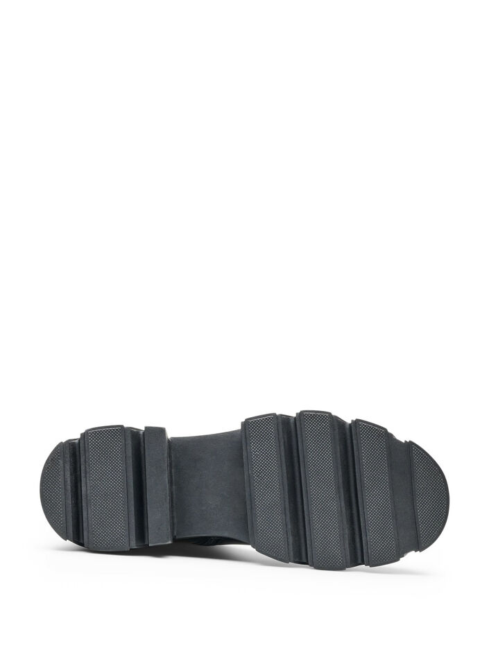 Lang st&oslash;vel med ribbede paneler, Svart, Packshot image number 5