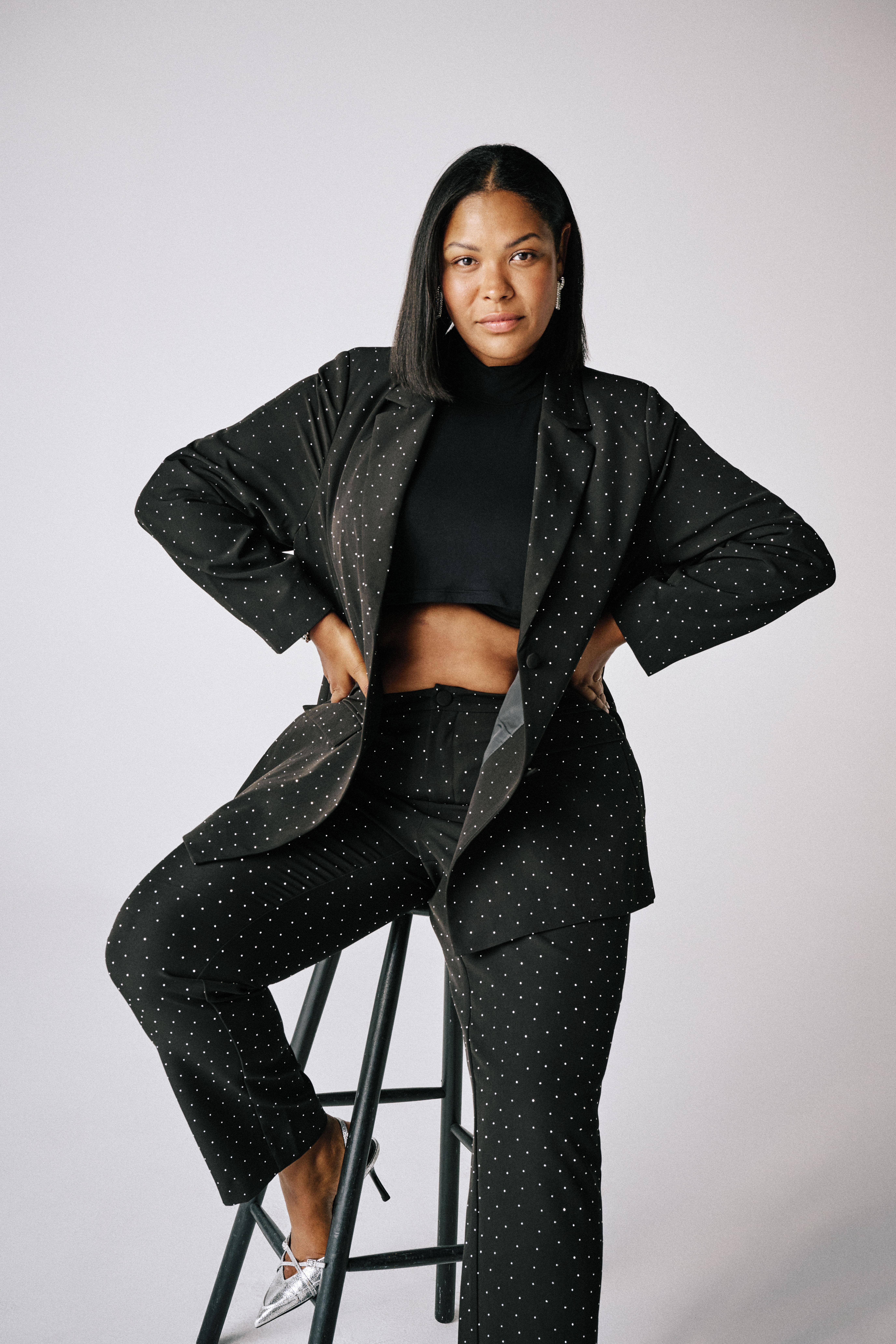 Blazersett med rhinestones, , Model