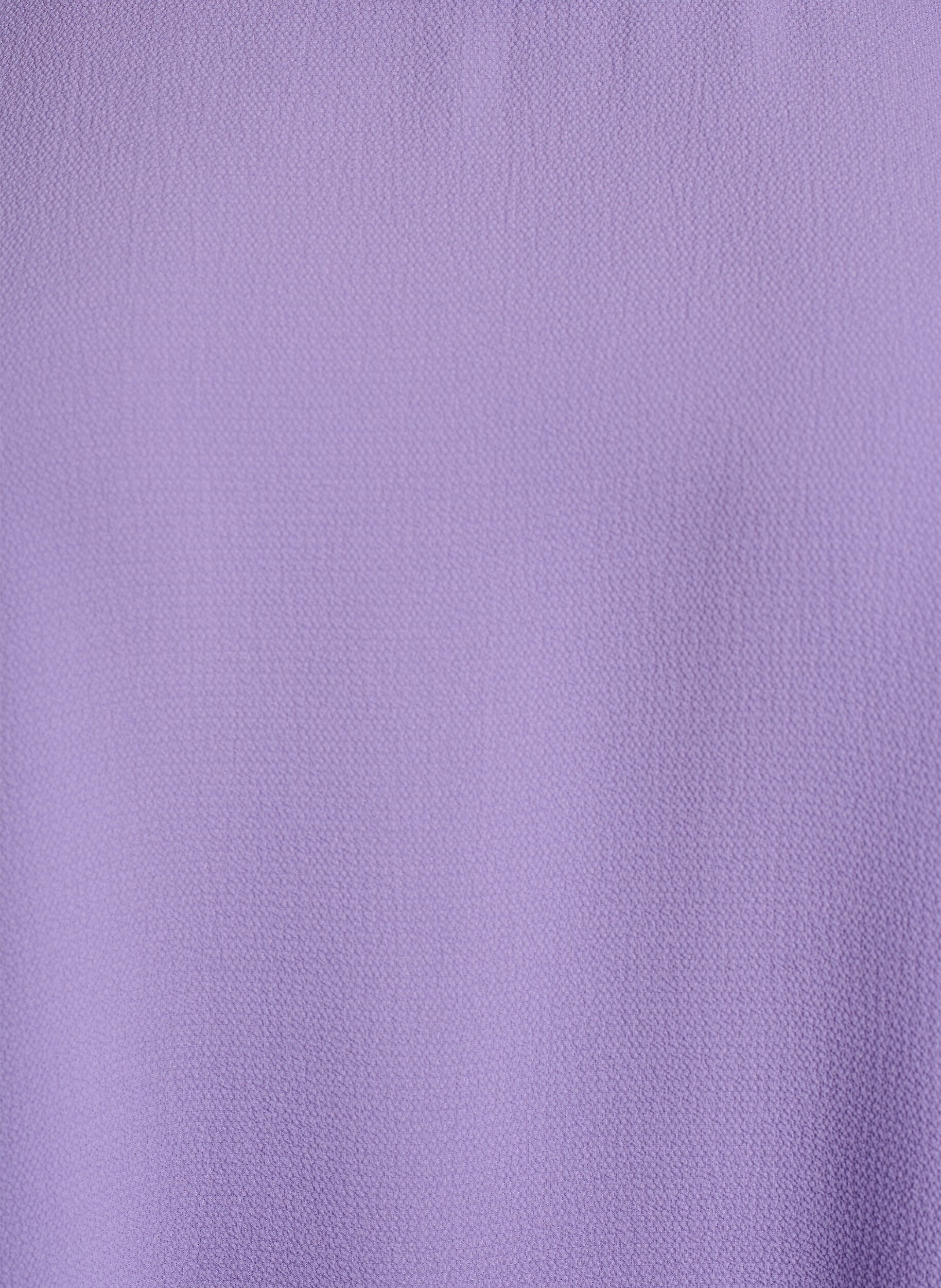 ZizziBluse med korte ermer og rund hals, Lilla, Packshot image number 2