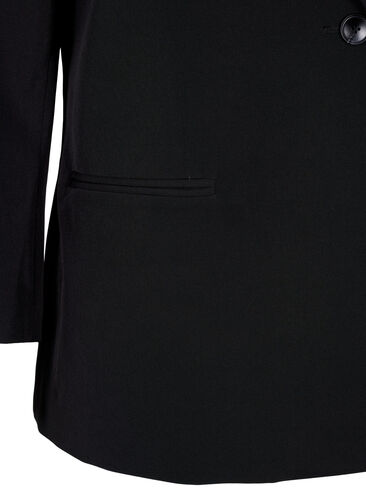 Blazer som lukkes med én knapp, Black, Packshot image number 3