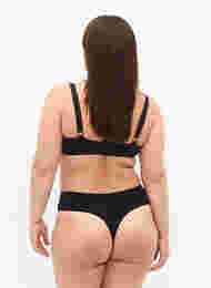 G-streng med blondedetaljer, 3 stk., Black, Model