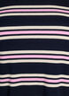 Langermet nattopp i ribbestrikket jersey med striper, Bl&aring;, Packshot image number 2