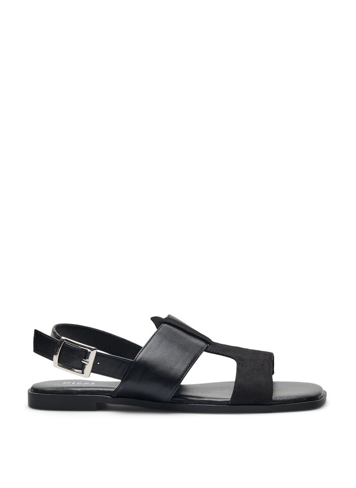 Wide fit - Sandaler med brede stropper, Black, Packshot