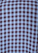 Tunika med gingham-sjekk og volangkrage, Bl&aring;, Packshot image number 2