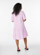 Kort A-linjekjole i bomullsmuslin, Lilla, Model image number 2