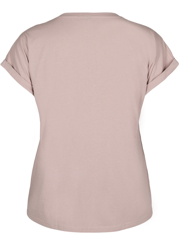 Kortermet T-skjorte i bomullsblanding, Rosa, Packshot image number 1
