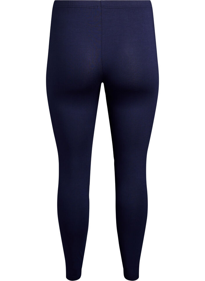 Basisleggings med ekstra lengde, Bl&aring;, Packshot image number 1