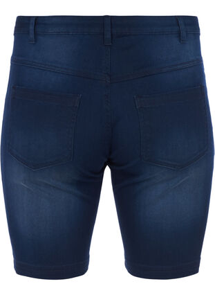 Slim fit Emily shorts med normal midje, Blue denim, Packshot image number 1