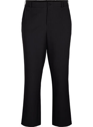 Bukse med rett ben og lommer, Black, Packshot image number 0