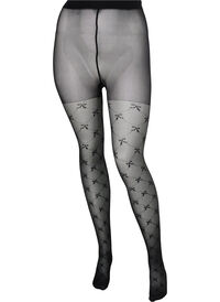 Mønstret tights i 25 denier