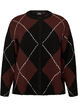 Cardigan med argyle-m&oslash;nster, Svart, Packshot image number 0