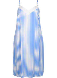 FLASH - Stripete kjole med stropper i viskose, L. Blue White Stripe