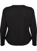 Figurn&aelig;r cardigan med knytelukkinger, Svart, Packshot image number 1