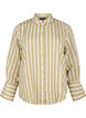 Ledig skjorte med striper, Grønn, Packshot image number 0