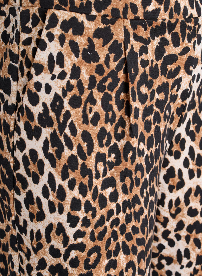 Rette bukser med leopardmønster, Brun, Packshot image number 2