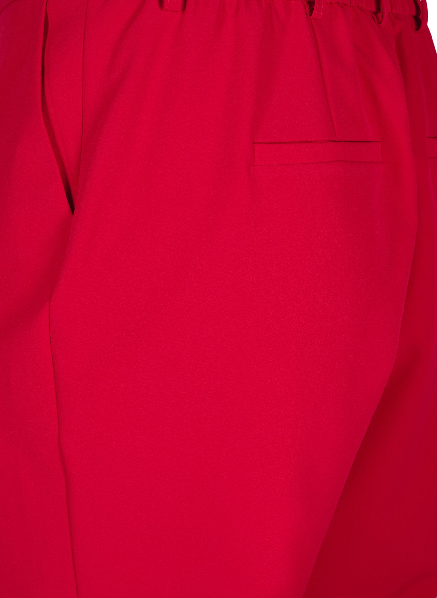 ZizziDressbukse med lommer, Tango Red, Packshot image number 3