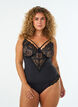 Underwired blondebody med stroppdetalj, Svart, Model image number 0
