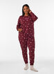 Nattbluse med et trykk, R&oslash;d, Model image number 1