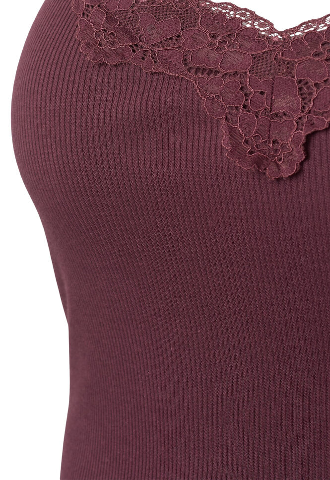 2-pakk ribbet natt-topper, Black/Fudge, Packshot image number 2