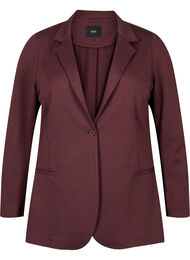 Enkel blazer med knappelukking, Fudge