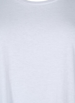 Kortermet t-skjorte i bomullsblanding, Bright White, Packshot image number 2
