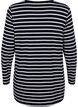 Langermet bluse med striper, Evening Blue Stripe, Packshot image number 1