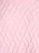 Strikkebluse med flettemønster og rund hals, Rosa, Packshot image number 2