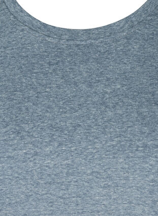 Melert T-skjorte i bomull , Mood Indigo Mélange, Packshot image number 2