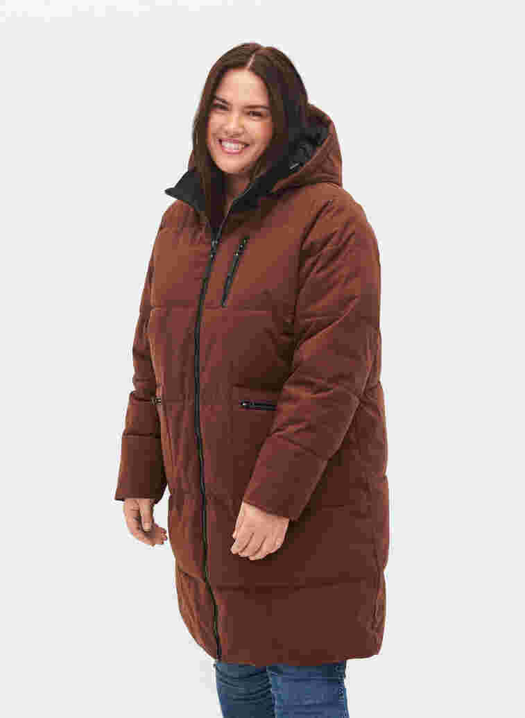 Vinterjakke med avtagbar hette, Friar Brown, Model