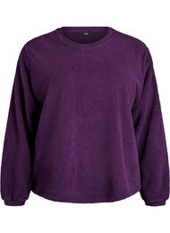 Myk genser i teddy-fleece, Lilla