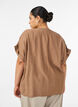 Viskosebluse med knapper og tekstur, Brun, Model image number 2