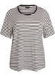 T-skjorte med TENCEL&trade; Lyocell og striper, Hvit, Packshot image number 0