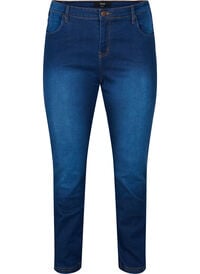 Slim fit Emily jeans med normal midje, Blå Slim fit Emily jeans med normal midje