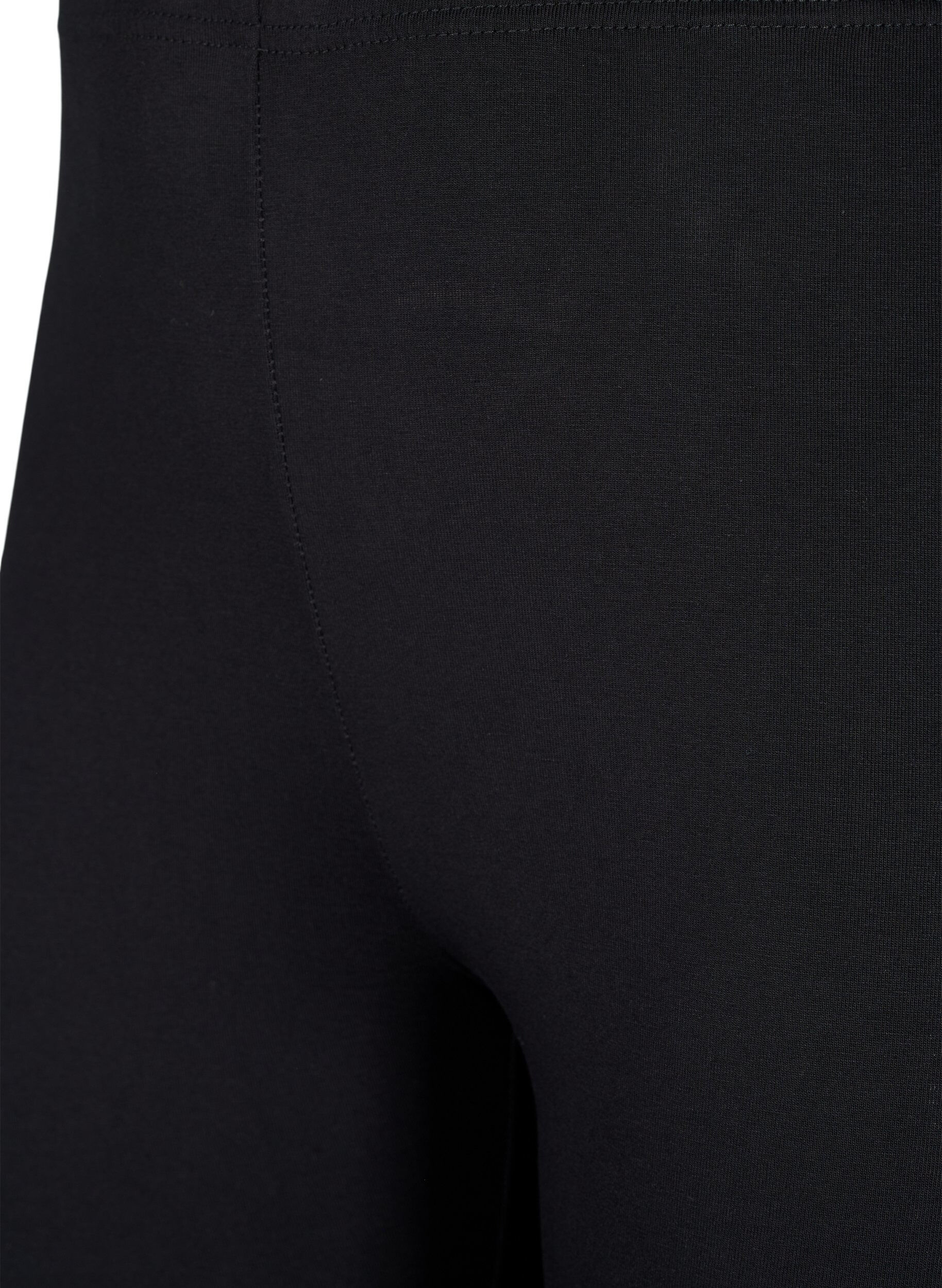 Zizzi FLASH - 2-pack bomull tights, Svart, Packshot image number 2