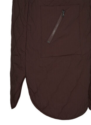 Lang quiltet vest i teddy med lommer, Fungi Comb, Packshot image number 3