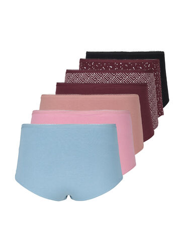 7 stk. truser med normal høyde i livet, Dusty Pastel Pack, Packshot image number 1