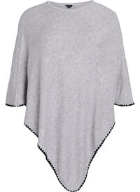 Finstrikket poncho, Grå Finstrikket poncho