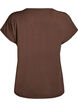 Ensfarget trenings-T-skjorte, Brun, Packshot image number 1